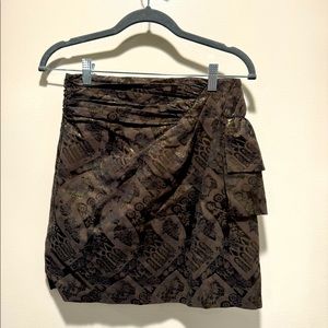 Gold forever 21 Jacquard skirt